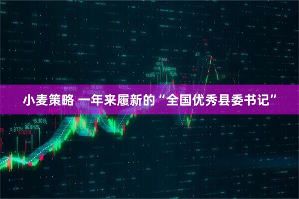 小麦策略 一年来履新的“全国优秀县委书记”