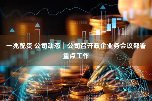 一兆配资 公司动态｜公司召开政企业务会议部署重点工作