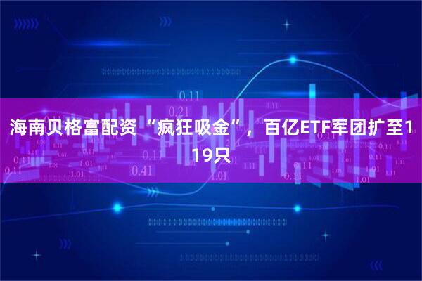 海南贝格富配资 “疯狂吸金”，百亿ETF军团扩至119只